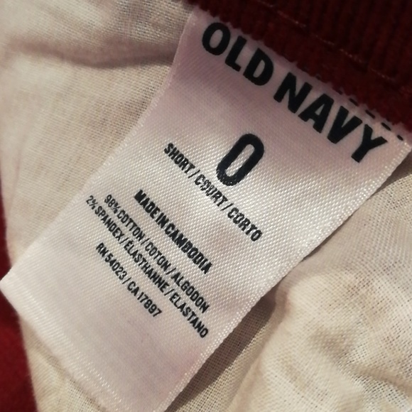 NWT Old Navy Rockstar dark red cords 0 short - Picture 4 of 4